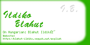 ildiko blahut business card